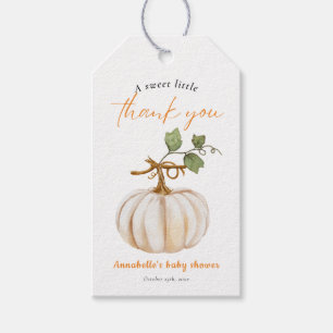Etiqueta Para Presente Pumpkin doce no caminho do Chá de fraldas