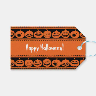 Etiqueta Para Presente Pumpkin Feliz Halloween Jack O Lantern Patterno