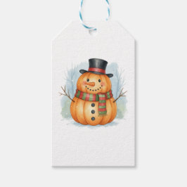 Etiqueta Para Presente Pumpkin snowman
