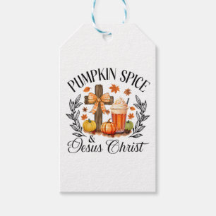 Etiqueta Para Presente Pumpkin Spice E Jesus Cristo Cruzando Pumpkin Chri
