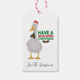 Etiqueta Para Presente Punição de Natal de Pato: Tenha um Natal Quackando