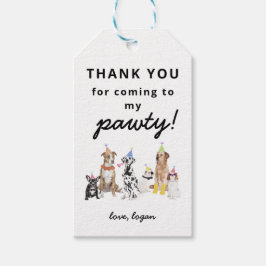 Etiqueta Para Presente Puppy Dog Birthday Pawty Favor Tags