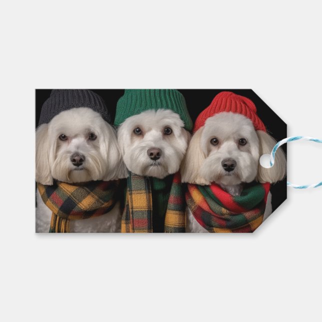 Etiqueta Para Presente Pups de Férias (Frente (horizontal))