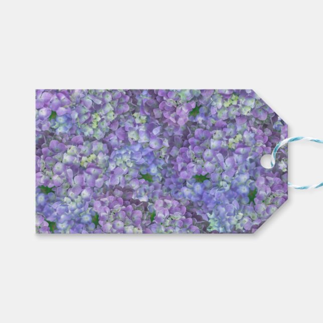 Etiqueta Para Presente Purple hydrangea flowers (Frente (horizontal))