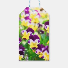 Etiqueta Para Presente Purple Pansies