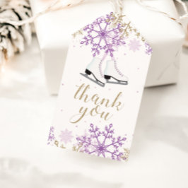 Etiqueta Para Presente Púrpura e floco de neve Dourado, Pato de Gelo, Pat