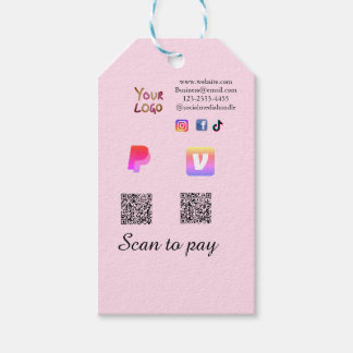 Etiqueta Para Presente Q R code PayPal venmo scan pay add social media de