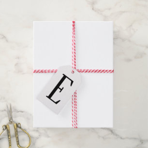Etiqueta Para Presente Qualquer Letra   Preto e Branco ou Cores DIY 