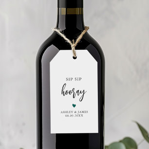 Etiqueta Para Presente Qualquer Sip De Coração Colorido Sip Sags, Casamen