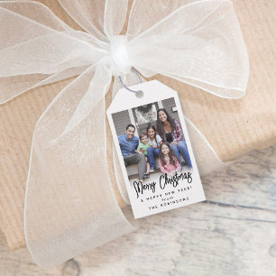 Etiqueta Para Presente Qualquer Texto Moderno com Script Brutado Foto Pre