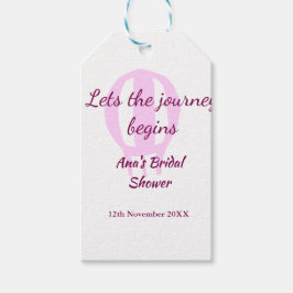 Etiqueta Para Presente que a jornada comece batizado de noiva adicione no