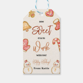 Etiqueta Para Presente Que Doce é Trabalhar Com Você Etiqueta de Presente