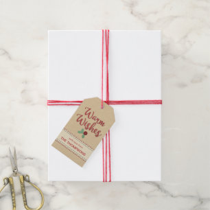 Etiqueta Para Presente Quente Deseja Foto Personalizada Faux Felt/Embroid