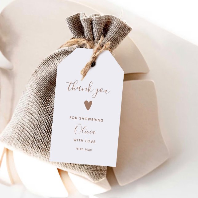 Etiqueta Para Presente Querida Beige Obrigado (Criador carregado)