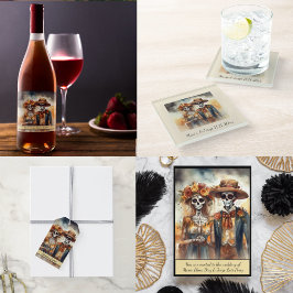 Etiqueta Para Presente Querida Caveira de Açúcar, personalizado