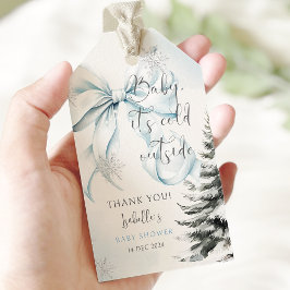 Etiqueta Para Presente Querida, está frio fora do Arco Chá de fraldas