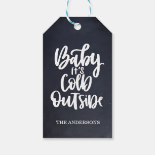 Etiqueta Para Presente Querida, está frio lá fora   Quadro   Azul poeiren