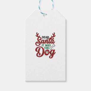 Etiqueta Para Presente Querido Papai Noel Foi O Cachorro Camiseta De Nata