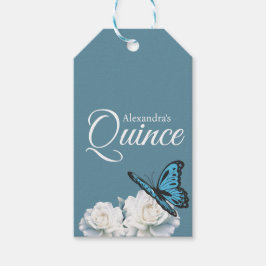 Etiqueta Para Presente Quinceañera Azul-Elegante - Personalizada Com Borb