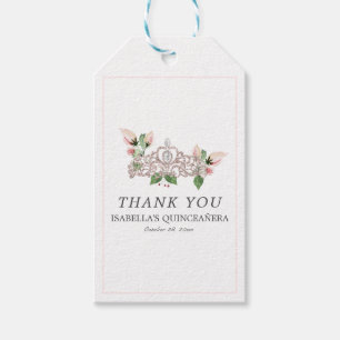 Etiqueta Para Presente Quinceañera Elegante Rosa