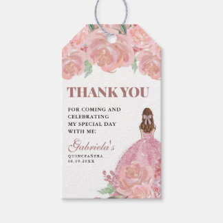 Etiqueta Para Presente Quinceanera Floral Blush Pink Mis Quince Anos