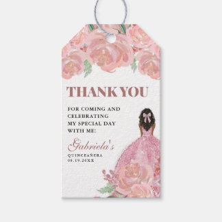 Etiqueta Para Presente Quinceanera Floral Blush Pink Mis Quince Anos