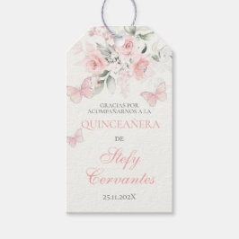 Etiqueta Para Presente Quinceanera Rosa Esmagada