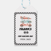 Race Car Aniversário, Carro vintage, Obrigado