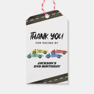 Etiqueta Para Presente Race Car Aniversário Obrigado