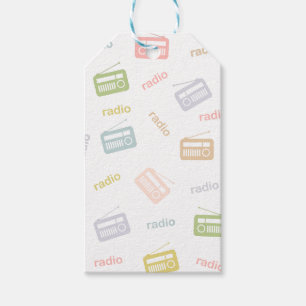 Etiqueta Para Presente Rádios Quirky em cores mudas