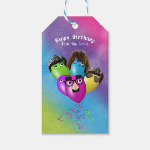 Etiqueta Para Presente Rainbow Birthday Balloons Do Grupo