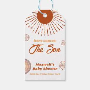 Etiqueta Para Presente Rainbow Boho Vem O Chá de fraldas Do Filho