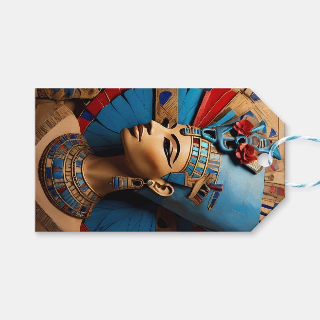 Etiqueta Para Presente Rainha Nefertiti (Frente (horizontal))