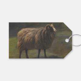 Etiqueta Para Presente Ram (Male Sheep) na Fazenda (por Rosa Bonheur)