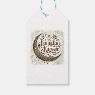 Etiqueta Para Presente Ramadão Mubarak Lanterna de Jejum Muçulmano Cresce