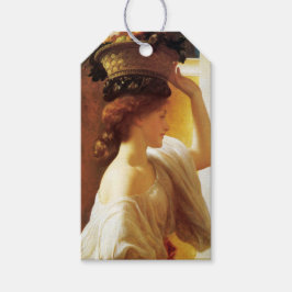 Etiqueta Para Presente Rapariga com cesta de Fruta (por Frederic Leighton