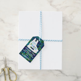 Etiqueta Para Presente Rapazes, Neon de Aniversário do Hóquei no Gelo