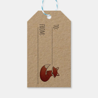 Etiqueta Para Presente Raposa de Férias
