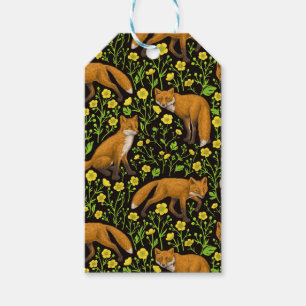 Etiqueta Para Presente Raposas e ampolas em preto