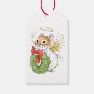 Etiqueta Para Presente Rato Anjo de Natal com Etiqueta de Presente de Fer
