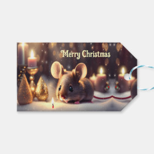 Etiqueta Para Presente Rato bonito celebra costume de Natal