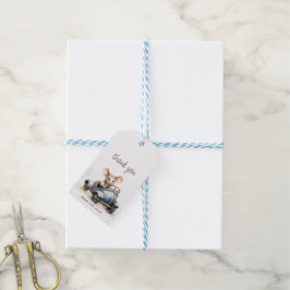 Etiqueta Para Presente Rato de aquarela em branco no Chá de fraldas de ca