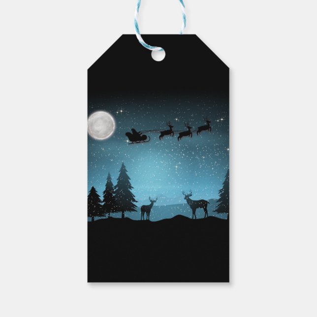 Etiqueta Para Presente Rebelde Adorável À Noite (Verso)