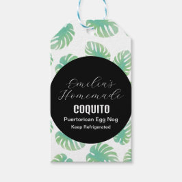 Etiqueta Para Presente Receita de Coquito Bebida Coco Leite de Coco com O