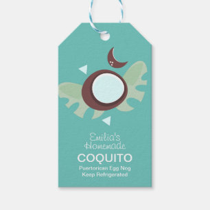 Etiqueta Para Presente Receita Moderna de Coquito Bebida Coco Leite de Ov