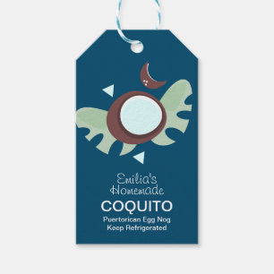 Etiqueta Para Presente Receita Moderna de Coquito Bebida Coco Leite de Ov