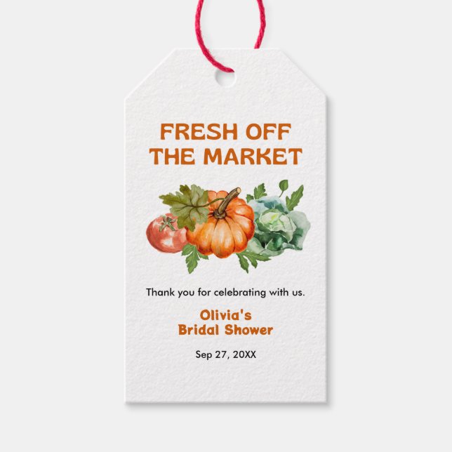 Etiqueta Para Presente Recém-saída do Chá de Noiva Obrigada  (Frente)