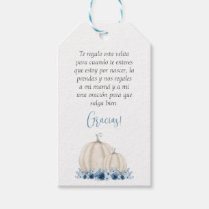 Etiqueta Para Presente Recuerdo Oración Espanhola Chá de fraldas Favor