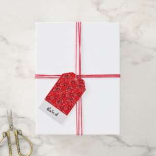 Etiqueta Para Presente Red Bandana Western Cowboy, Diversão