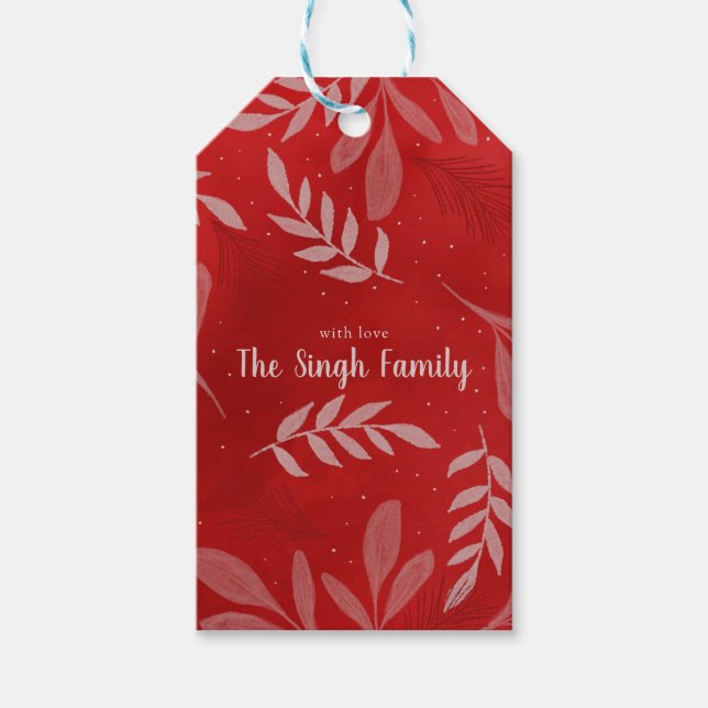 Etiqueta Para Presente Red Christmas Gift Bag (Frente)